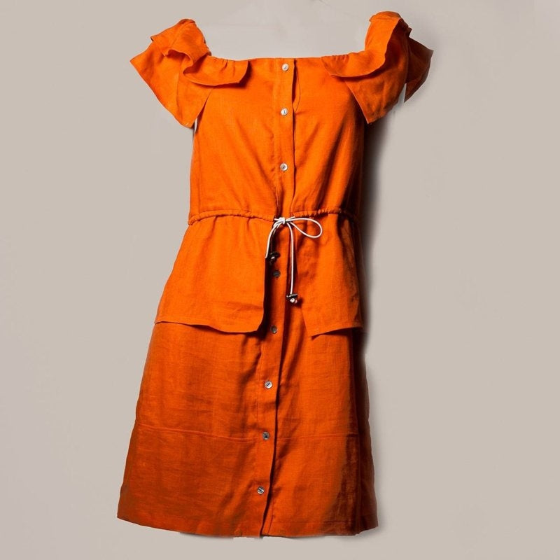 Vestido Ciganinha - Essenciale, cor laranja, tamanho PP