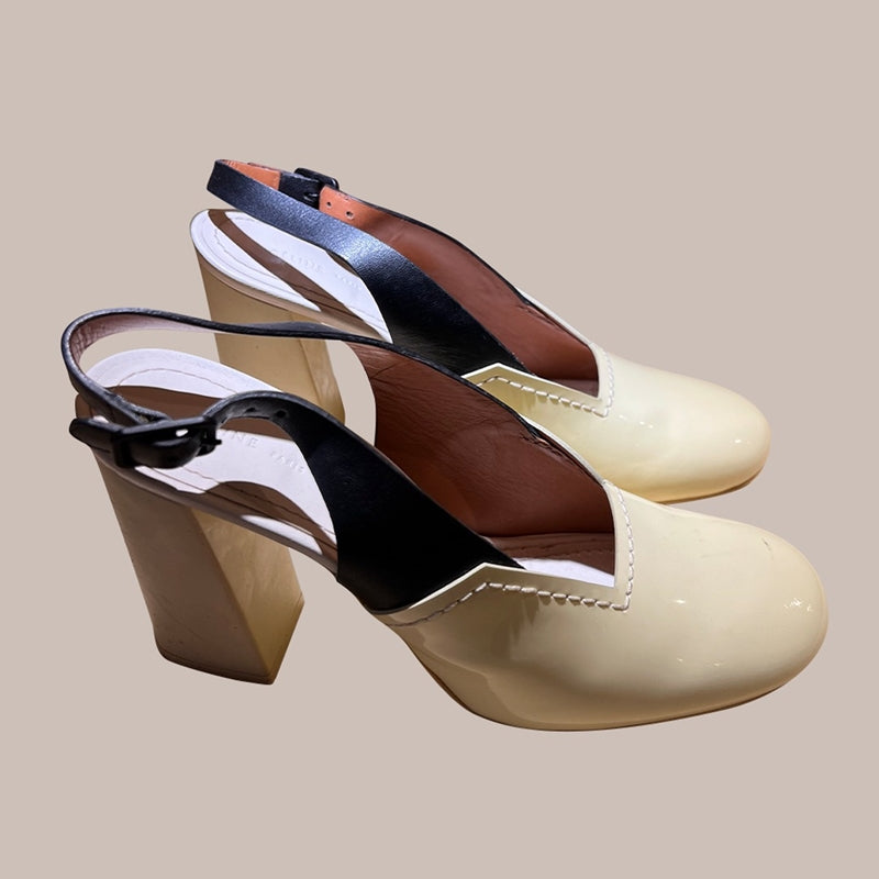 Sapato Celine Verniz Bicolor,