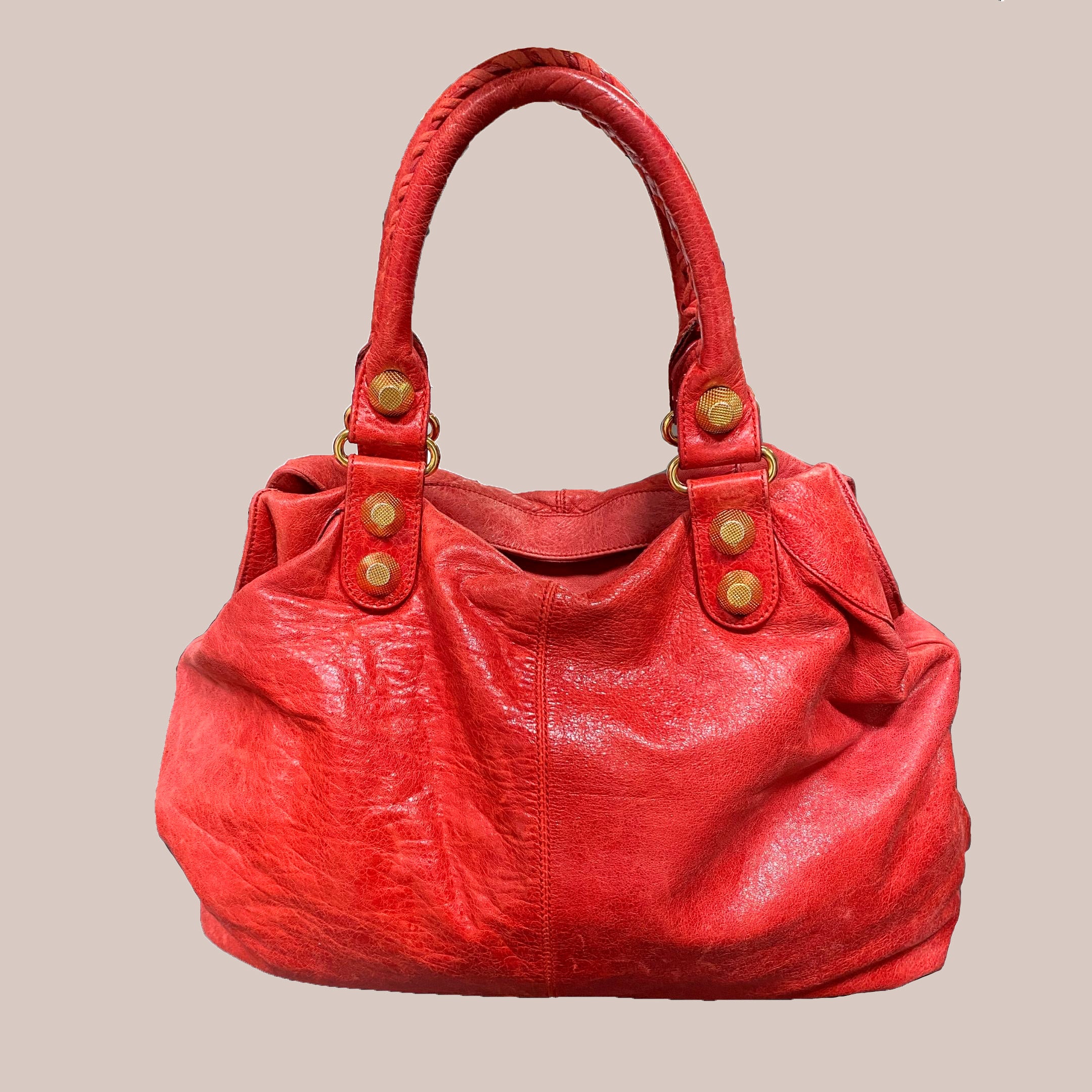 Bolsa - Balenciaga Motor Cycle, coral, G