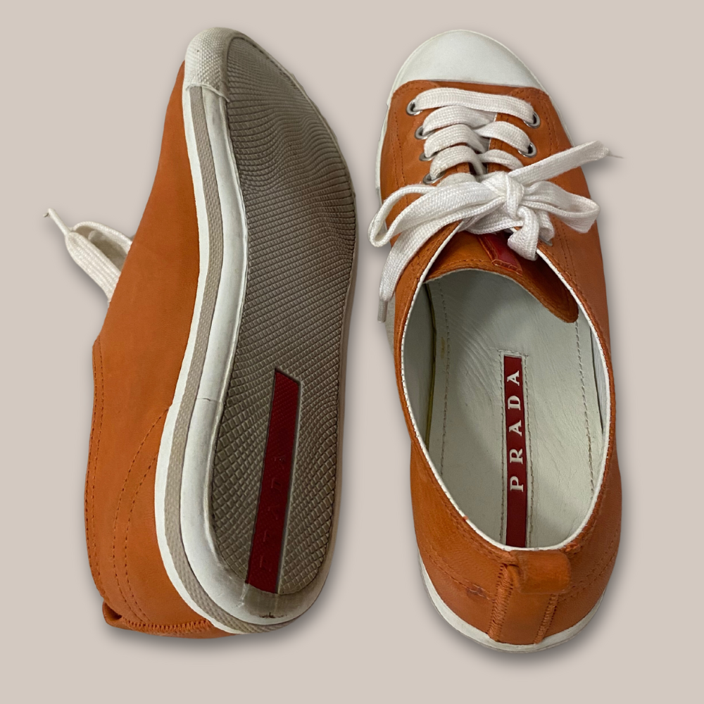 Tenis - Prada, laranja, 36