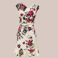 Vestido - Roberto Cavalli, floral, 42