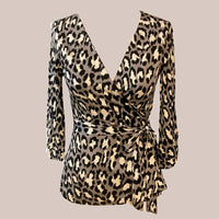 Blusa - DVF, animal print, 40