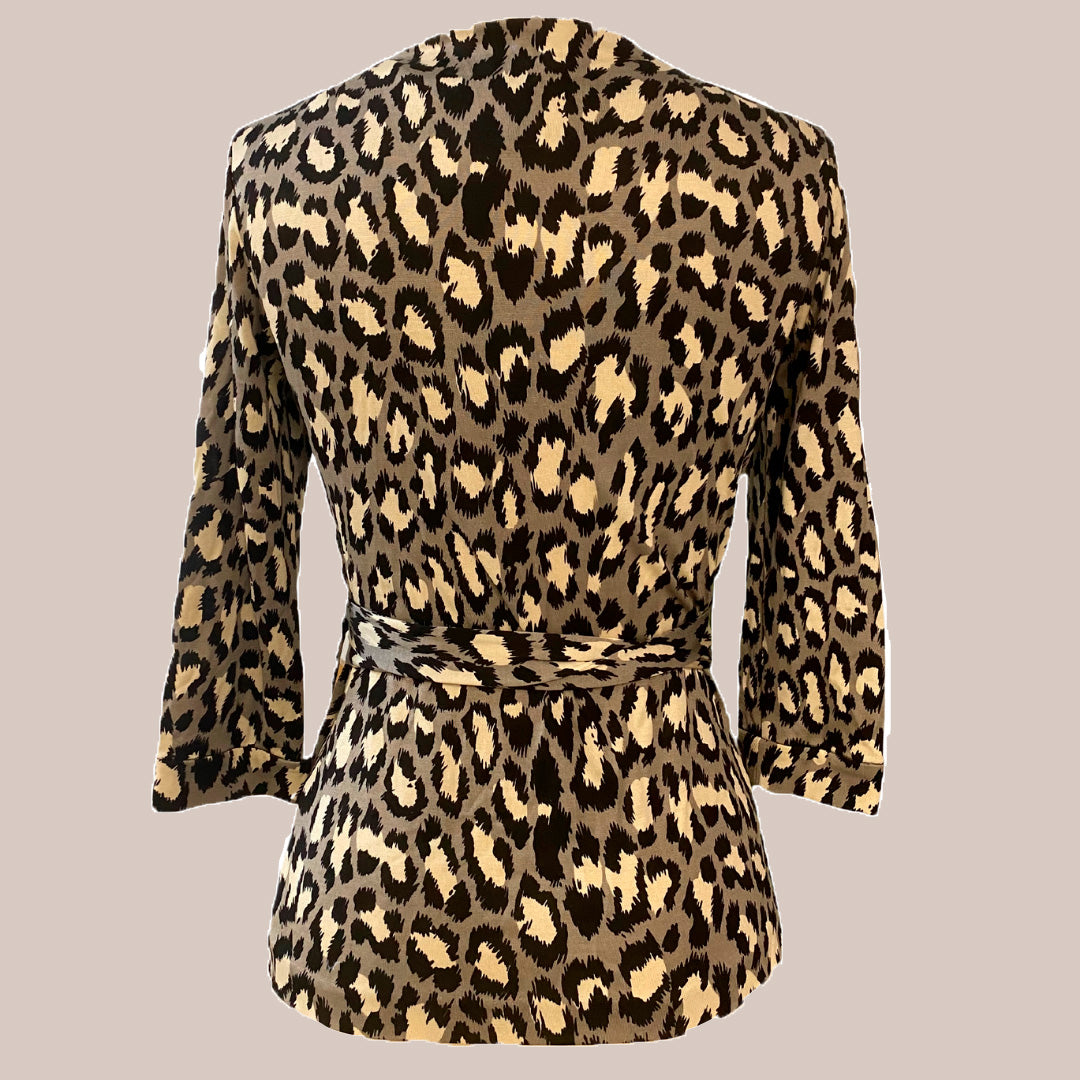 Blusa - DVF, animal print, 40