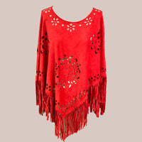 Poncho - Sandro Ferrone, vermelho, U