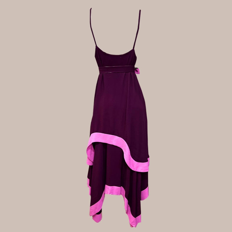 Vestido Assimétrico - Cris Barros, roxo, 38