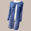Cardigan rendado em tricot, marca Cori, cor azul, tamanho P.
