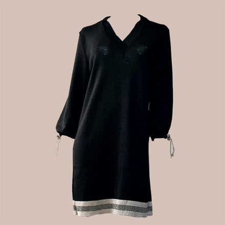 Vestido Lurex - Le Lis Blanc, preto, G