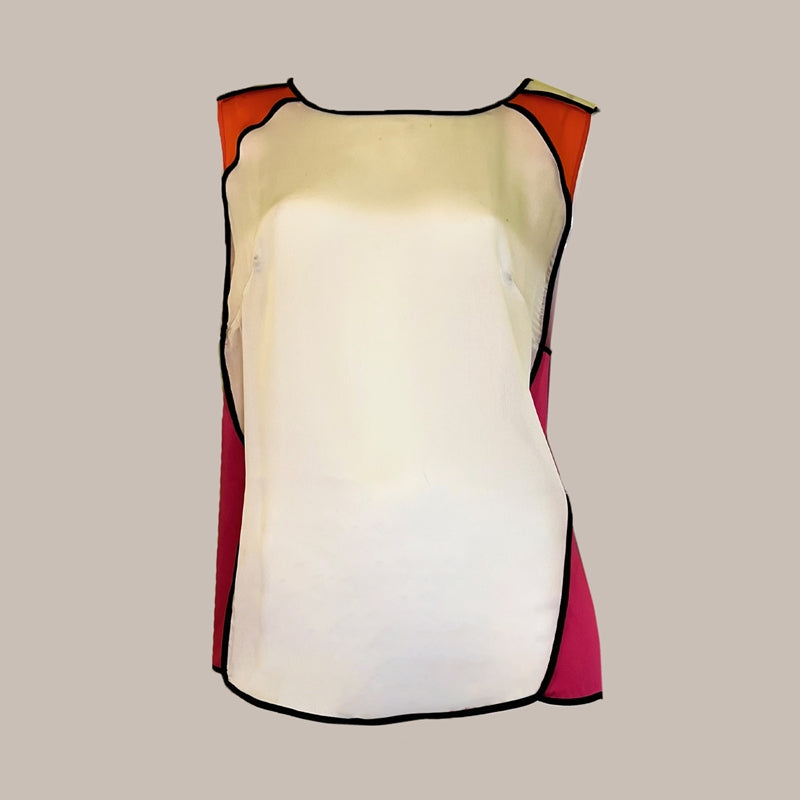 Blusa em Seda - Carina Duek, off-white/pink, 42