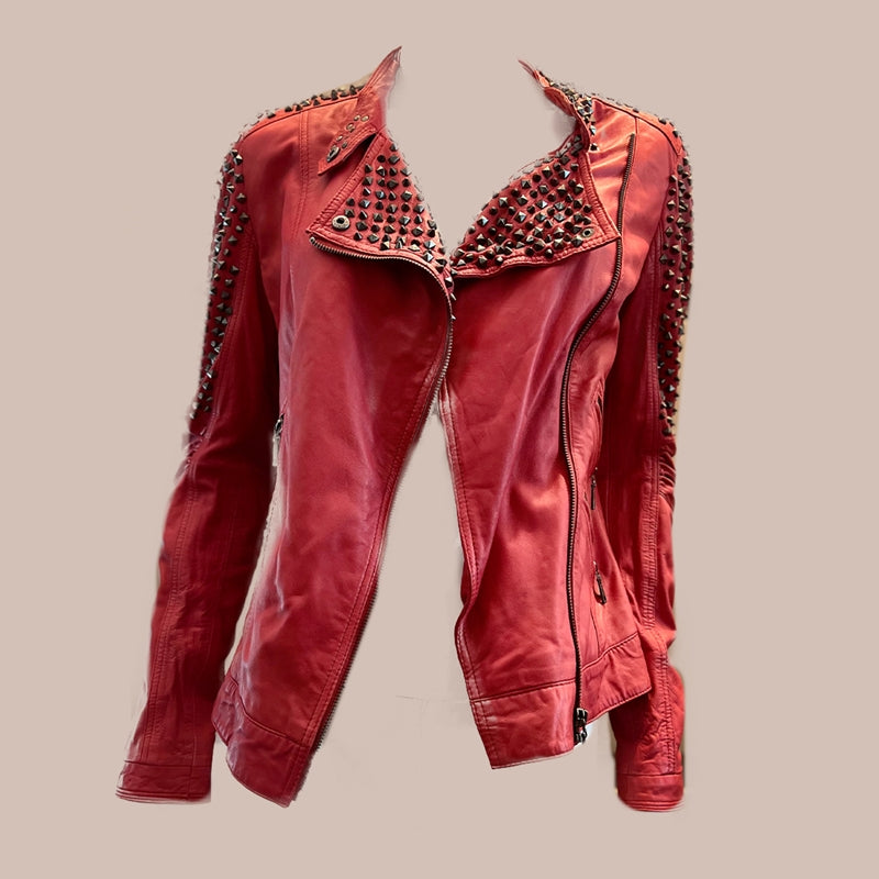 Jaqueta de Couro - Animale, vermelha, 38