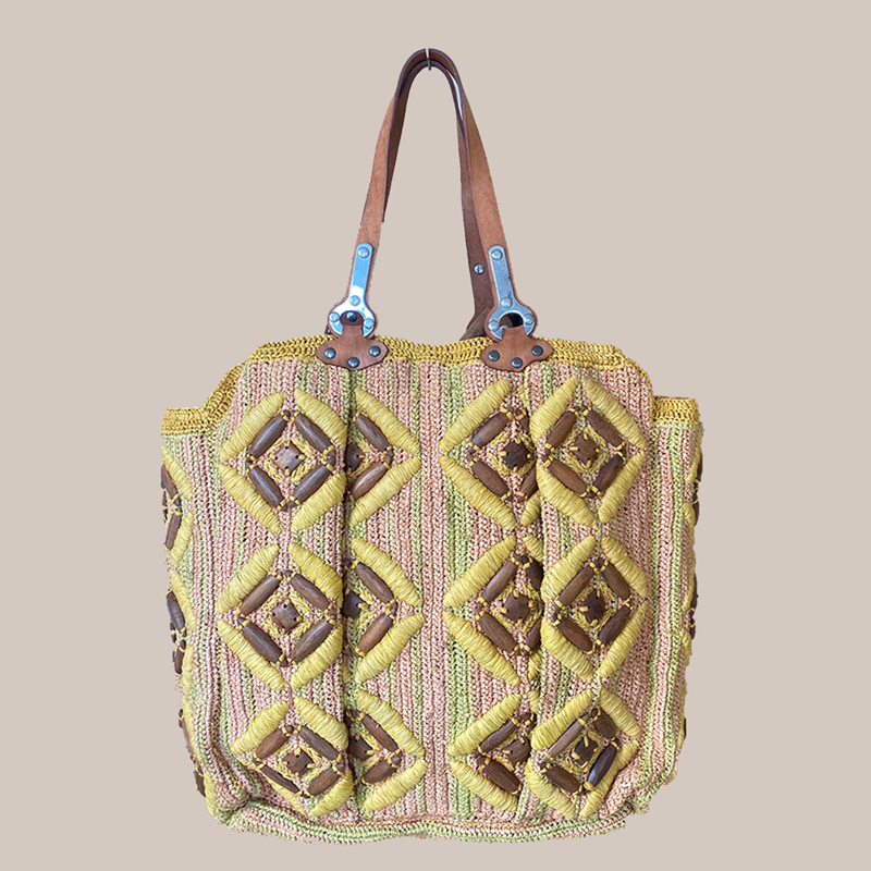 Bolsa - Jamin Puech, amarelo e marrom, G